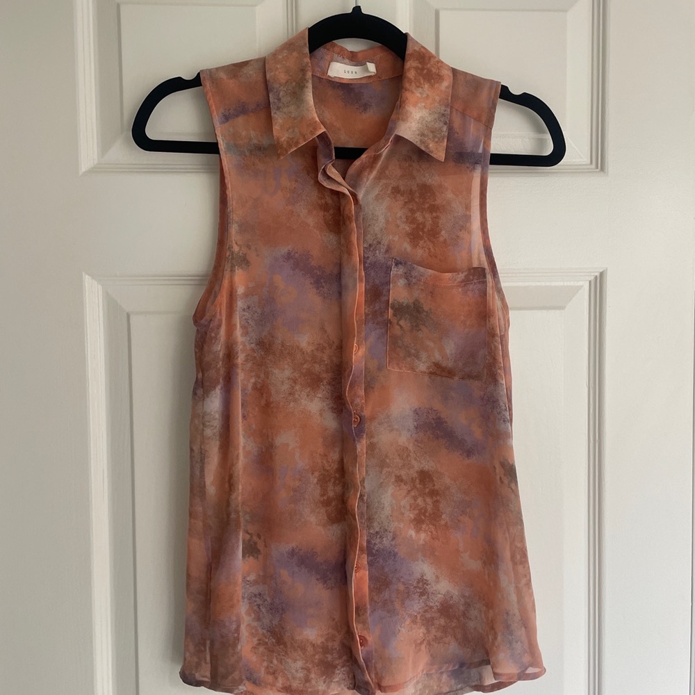 Lush Sheer Sleeveless Top
